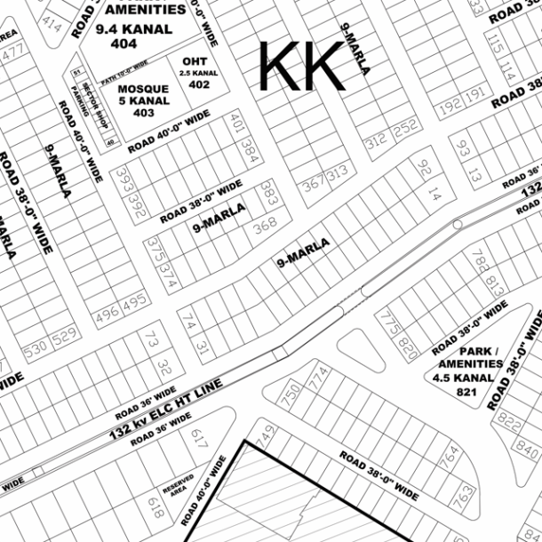 KK-43- Residential Plot For Sale In DHA Phase 4-1