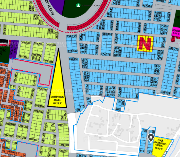 1 Kanal Plot For sale In DHA Phase 9 Prism-1