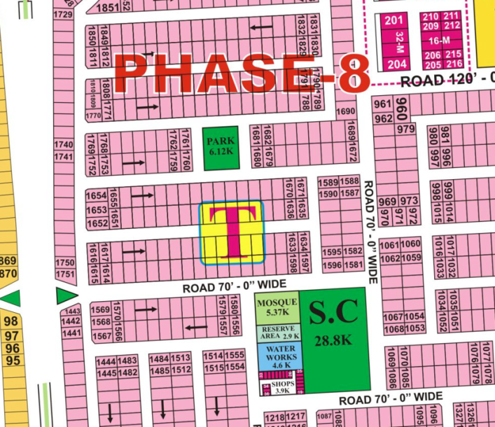 T-1465 Residential Plot For Sale In DHA Phase 8 Lahore-1