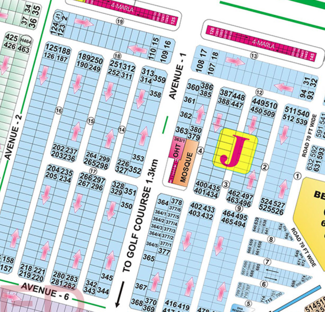 J-340- Residential Plots For Sale In DHA Phase 6 150 ft Road-1