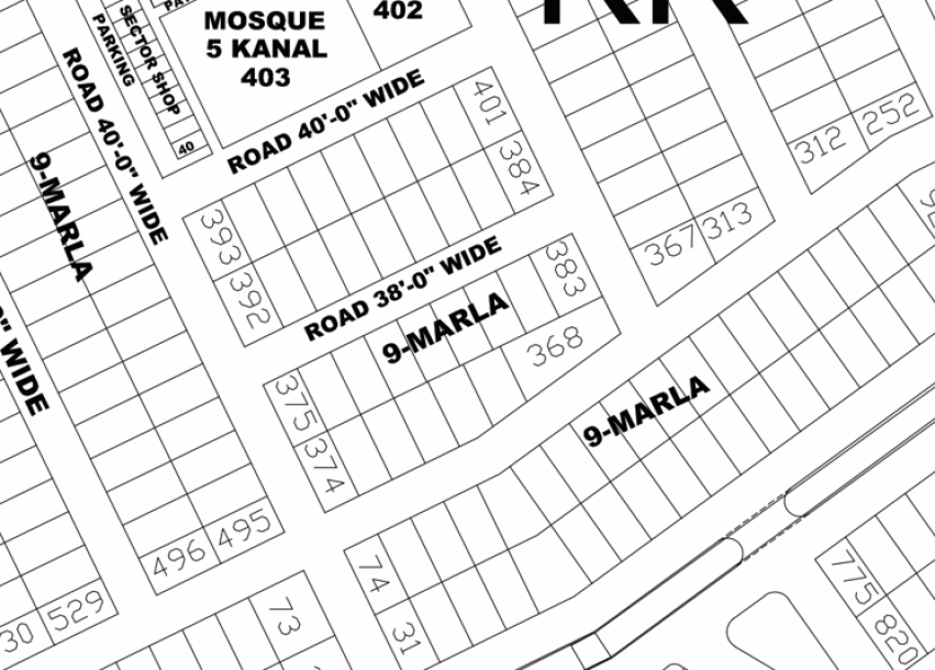 KK-383-Residential Plot For sale in DHA Phase 4, Lahore Pakistan-1