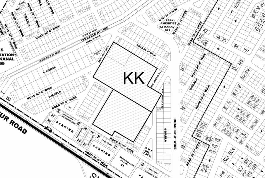 KK-670- Residential Plot For Sale In DHA Phase 4-1