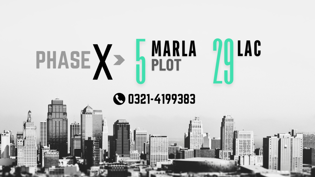 Do you read it, yes you read it right, 5 marla plot is at 29 lac only in Phase X DHA Lahore.-1