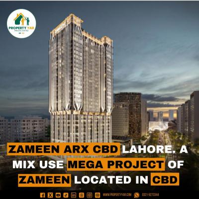 Zameen ARX CBD Lahore. A Mix Use Mega Project of Zameen Located in CBD.