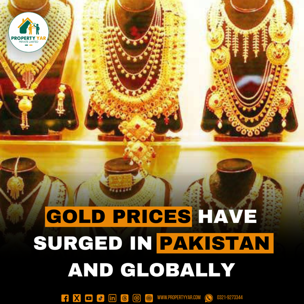 Gold prices have surged in Pakistan and globally.