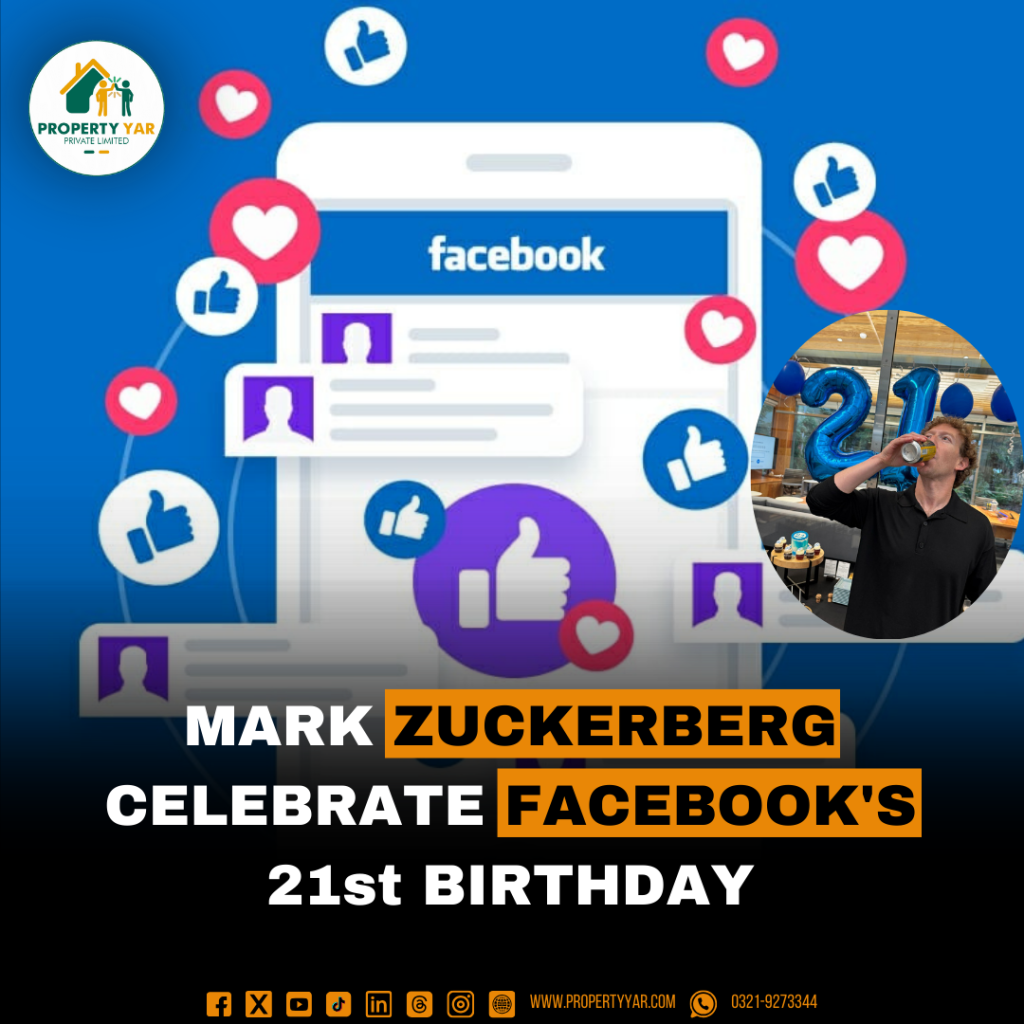 Mark Zuckerberg Celebrates Facebook's 21st Birthday.