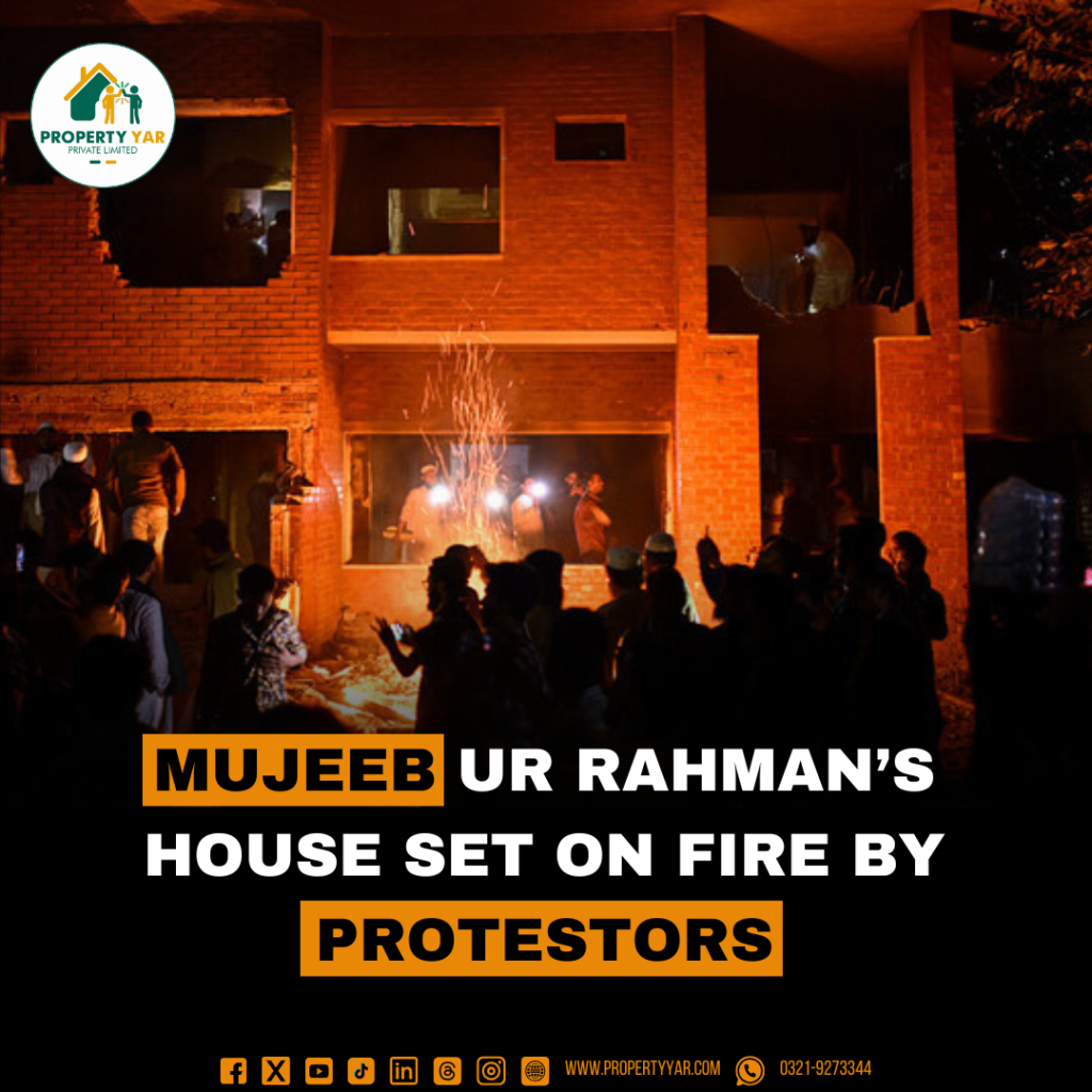 Mujeeb Ur Rahman's House Set On Fire By Protestors