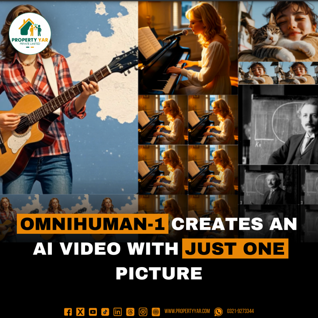 OmniHuman-1 creates an AI video with just one picture.