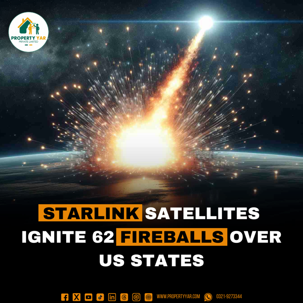 Starlink Satellites Ignite 62 Fireballs Over US States