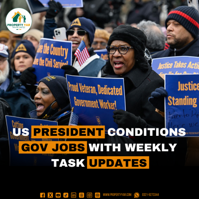 US President Conditions Gov Jobs with Weekly Task Updates