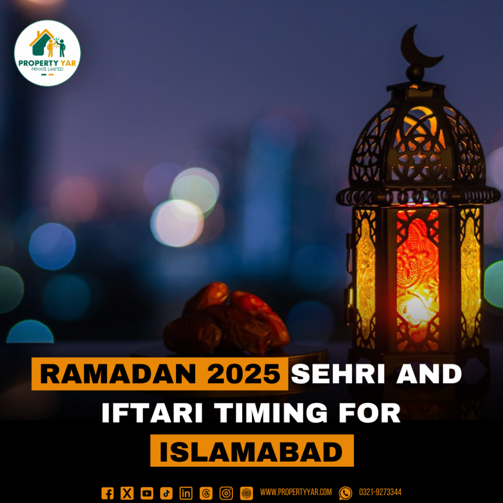 Calendar Ramadan 2025 timings for Islamabad Fiqah Hanafi & Fiqah Jaferia