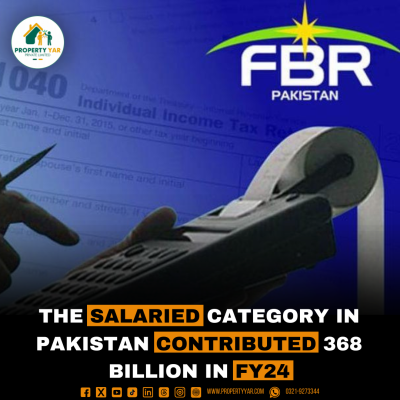 The salaried category in Pakistan contributed 368 billion tax in FY24.