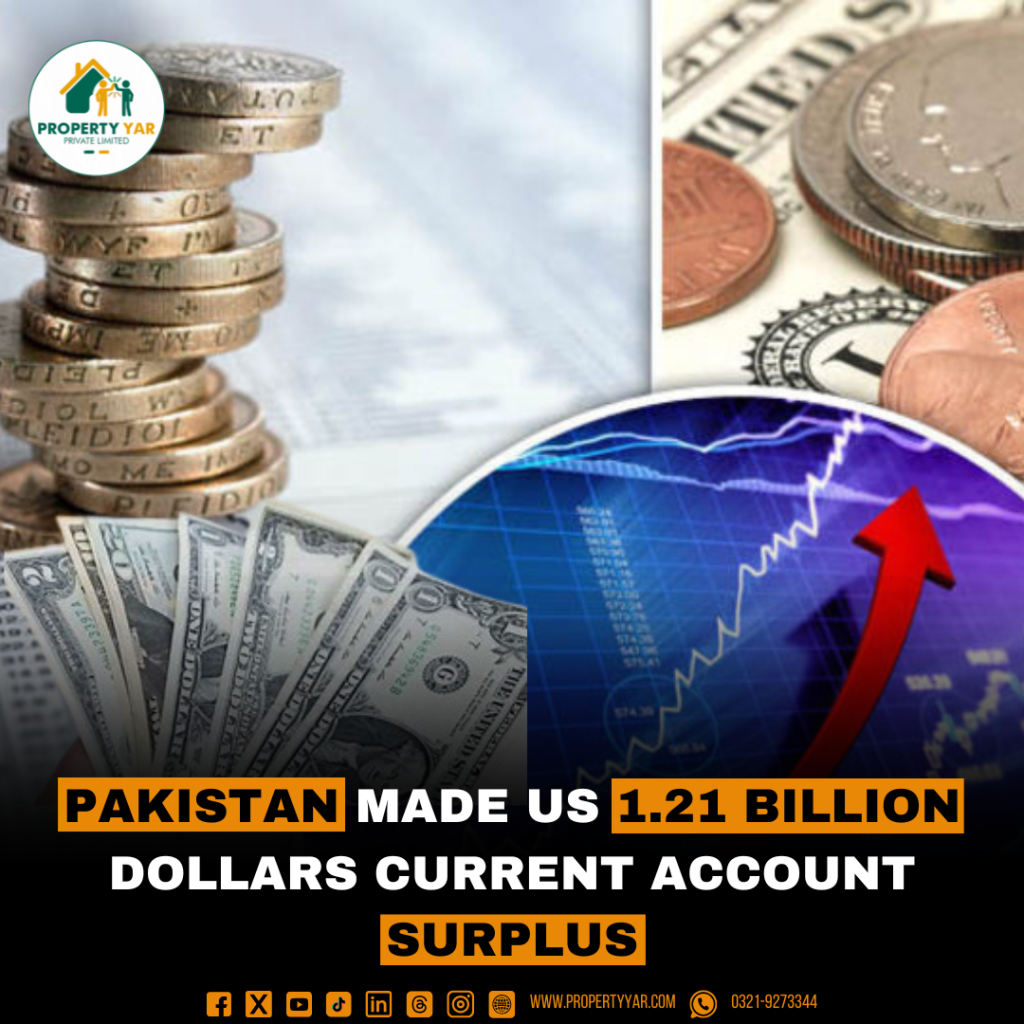 Pakistan made US 1.21 billion dollars current account surplus