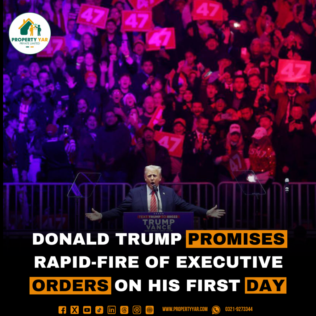 Donald Trump promises rapid-fire of executive orders on his first day.