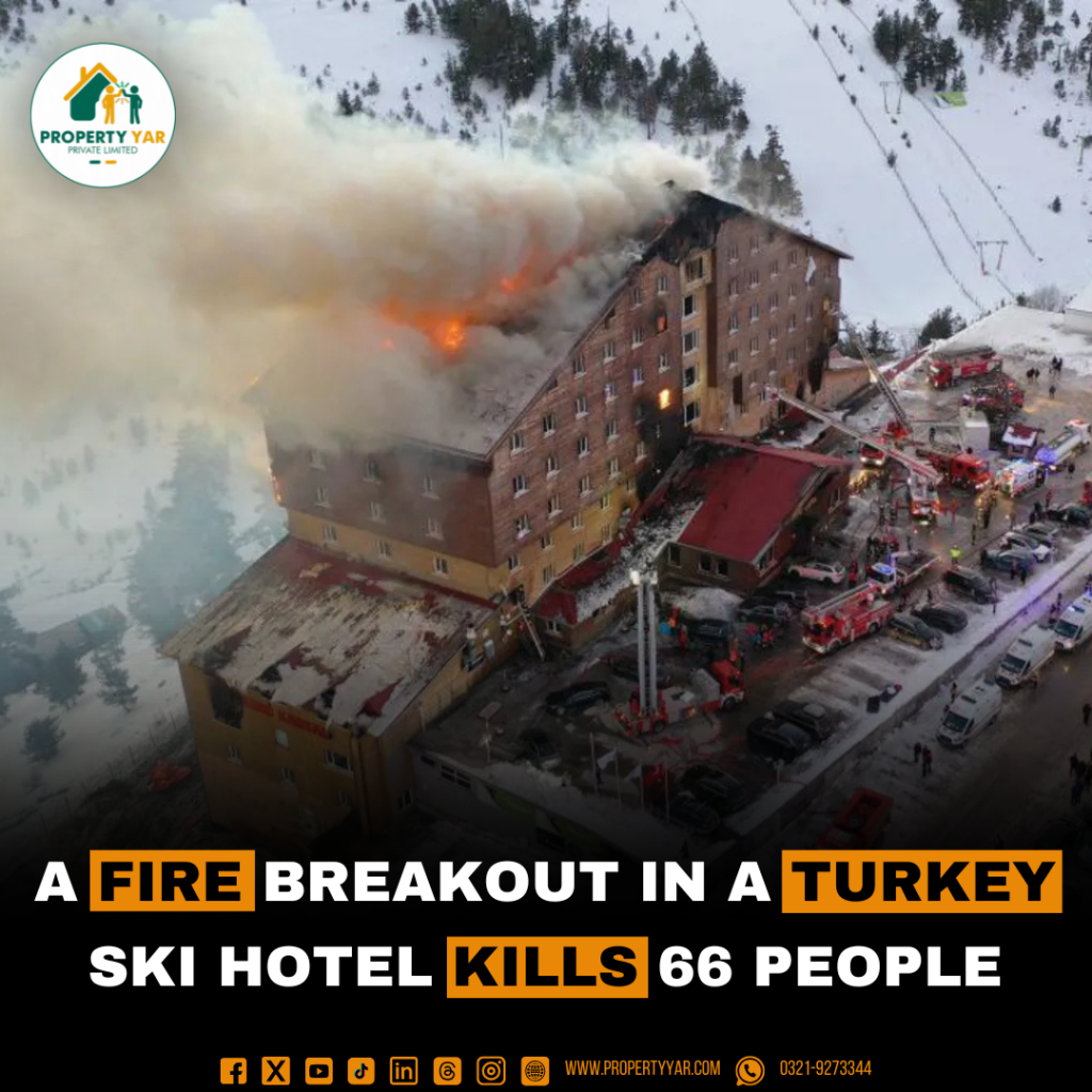 A fire breakout in a Turkey ski hotel kills 66 people.