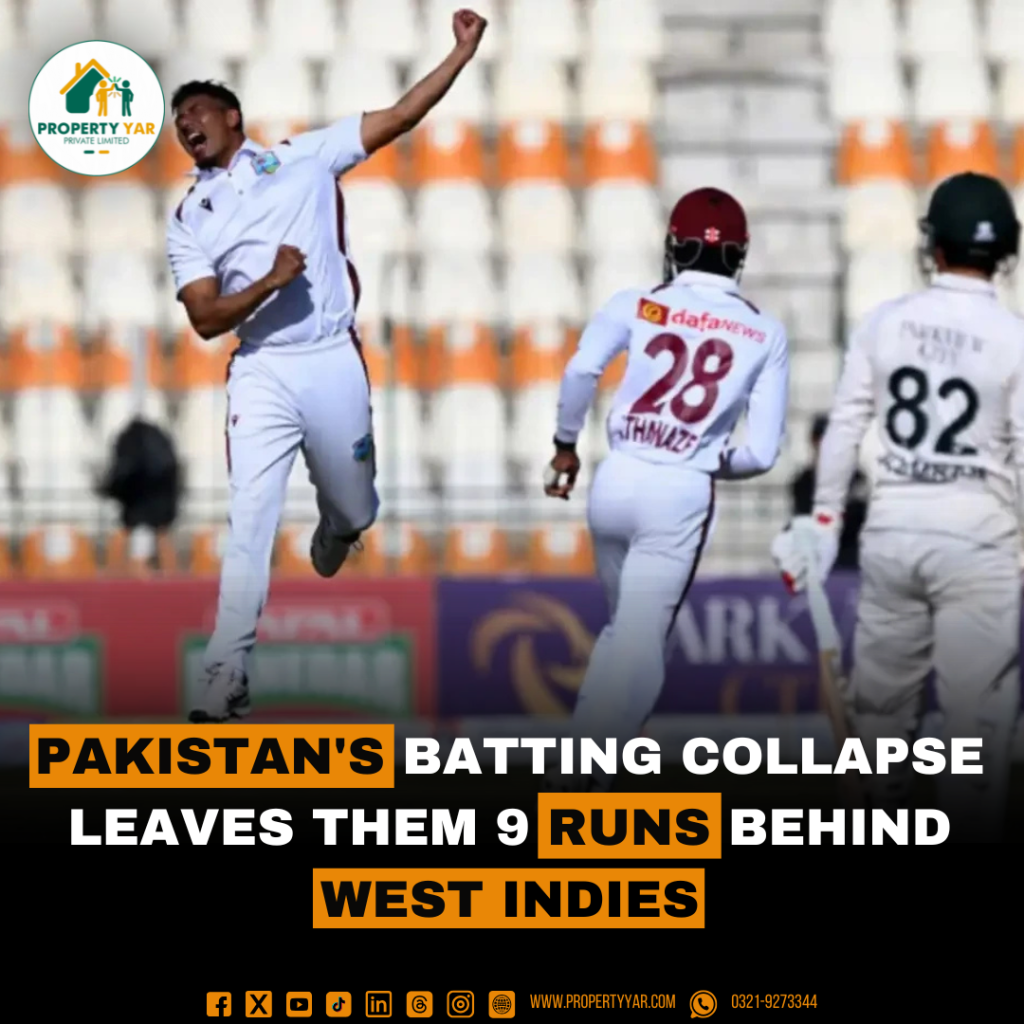 West Indies Hold the Upper Hand After Pakistan's Narrow Deficit.