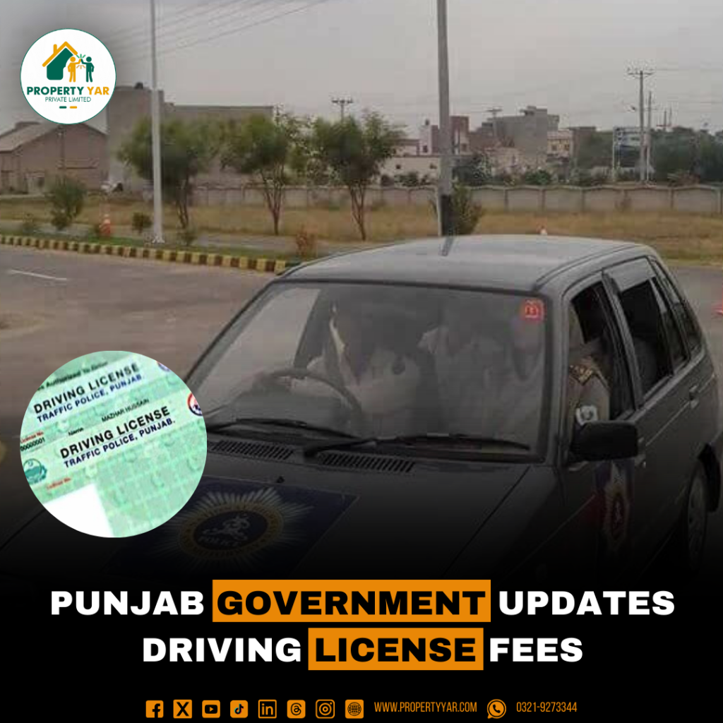 Punjab Government updates driving license fees.