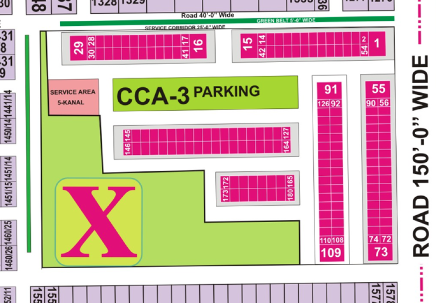 CCA3-66 Commercial Plot  For Sale In DHA Phase 7-1