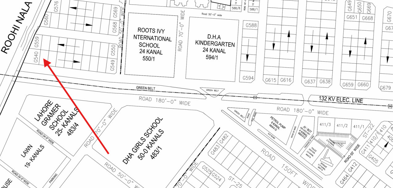 1 Kanal Residential Plot For Sale G-541 Demand 415 Lac In DHA Phase 5-1