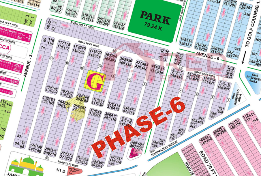 G-686 Plot For sale in DHA Phase 6 Lahore Pakistan-1