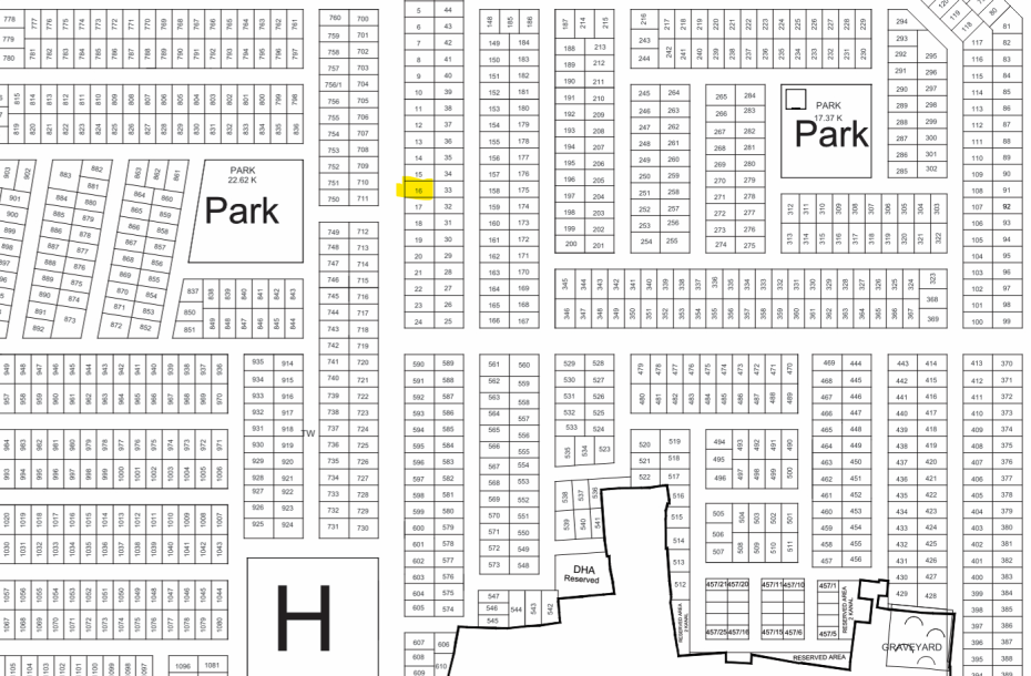 1 Kanal Plot For Sale H- 16 Demand 220 Lac In DHA 9 Prism-1