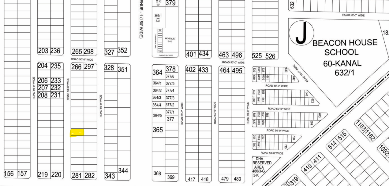 1 Kanal Residential Plot J- 275 Demand 640 Lac In DHA Phase 6-1