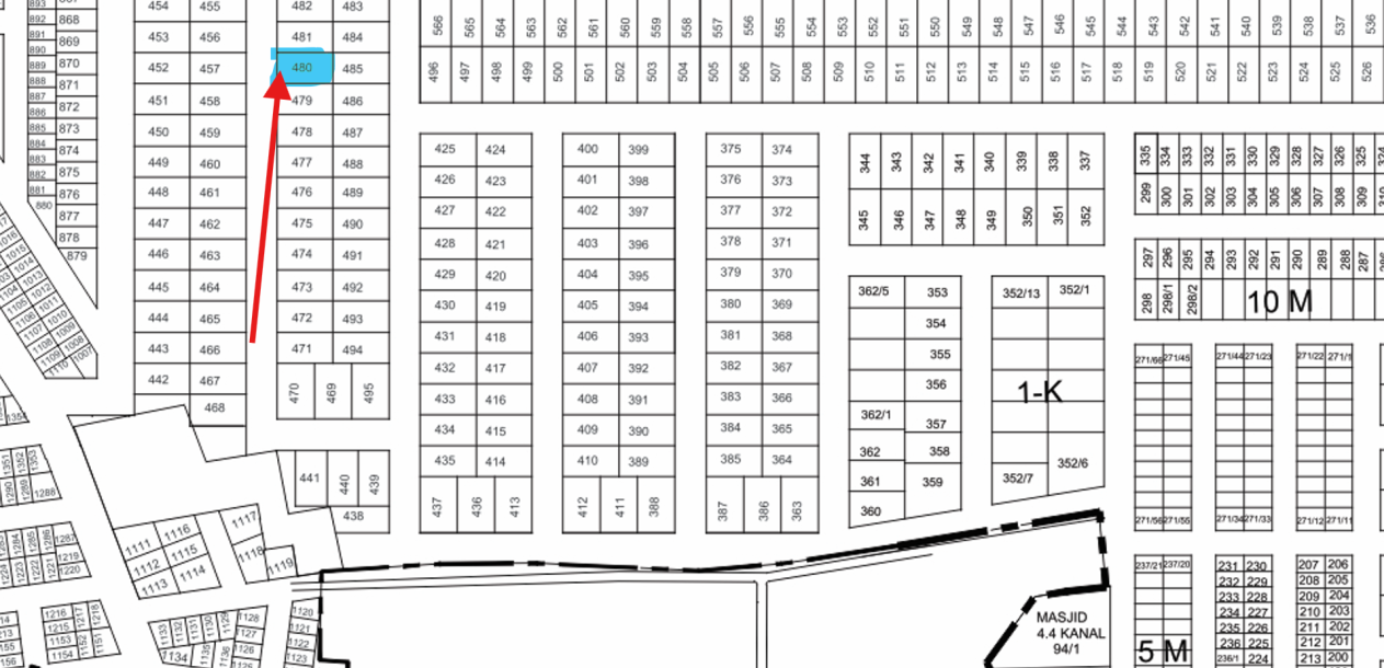 1 Kanal Plot For Sale K- 480 Demand 180 Lac Park In DHA Phase 9 prism-1