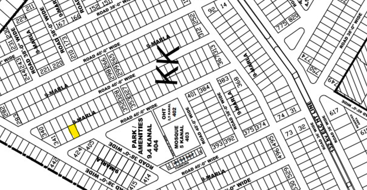 9 Marla Residential Plot For Sale In DHA Phase 4 KK-1