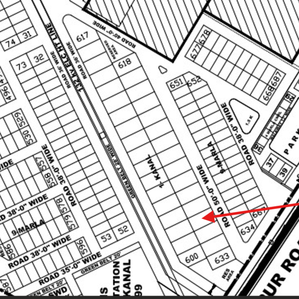 1 Kanal Residential Plot For Sale KK -630 Demand 475 Lac In DHA Phase 4 KK-1