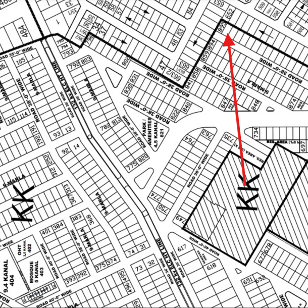 9 Marla Residential Plot For Sale KK -651 Demand 300 Lac In DHA Phase 4 KK-1