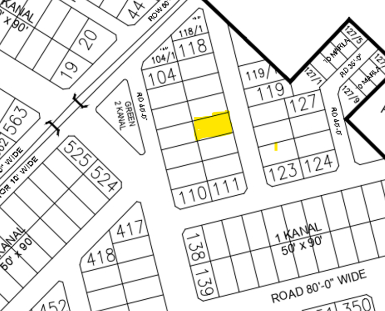 1 Kanal Plot For Sale M - 114 Demand 370 Lac In DHA Phase 5-1