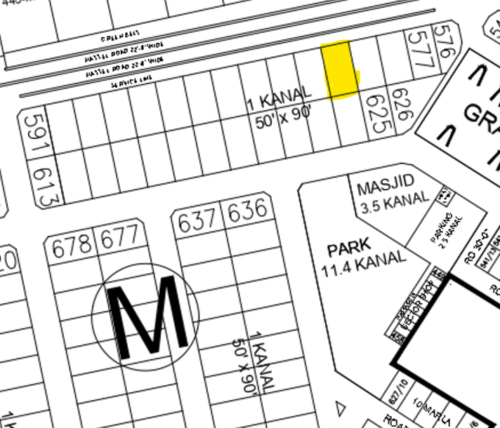 1 Kanal Plot For Sale M-580 Facing Commercial Near Too Park Demand 275 In DHA Phase 5-1