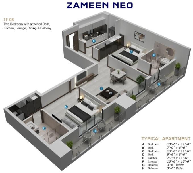 Premium 2-Bedroom Apartment in Prime Gulberg Phase 3 Location-14