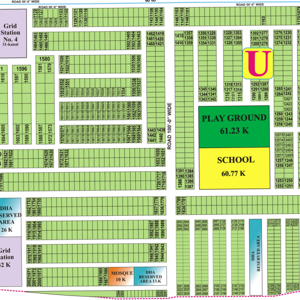 U-1681+1682 Residential Plot For Sale In DHA Phase 7-1