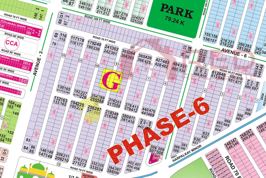 1 kanal Plot in DHA Phase 6 Block G Demand 540 Lacs-1