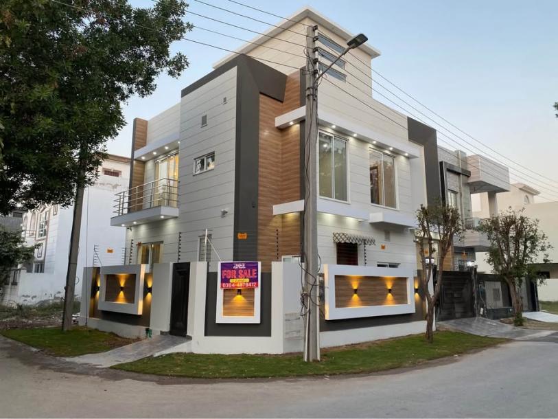 5.5 Marla Brand New Modern Design Corner House For Sale In DHA Phase 11 Rahbar Lahore.A+ Solid Construction.-1