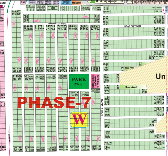 2 kanal Pair Plots In DHA Phase 7 Lahore Demand 870 Lacs Block W-1