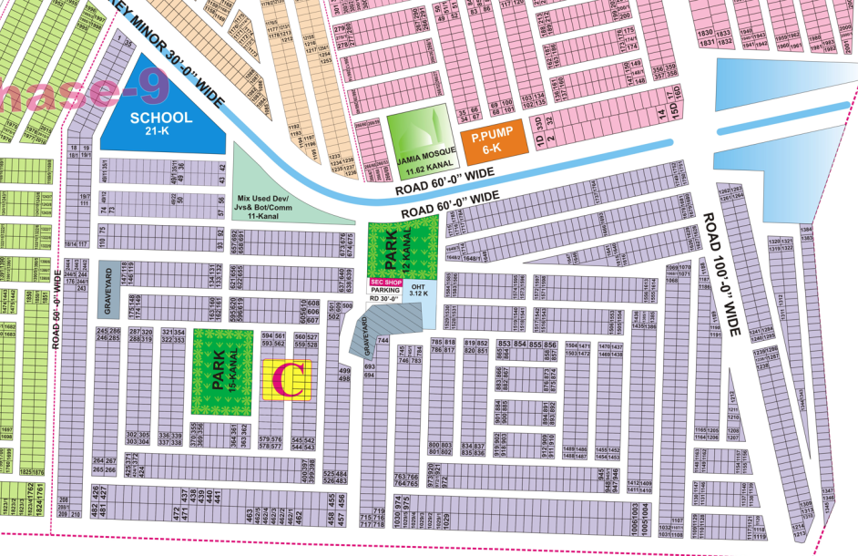 Signature Living:5 Marla Plot in DHA Phase 9 Town, Block C Demand 119 Lac-1