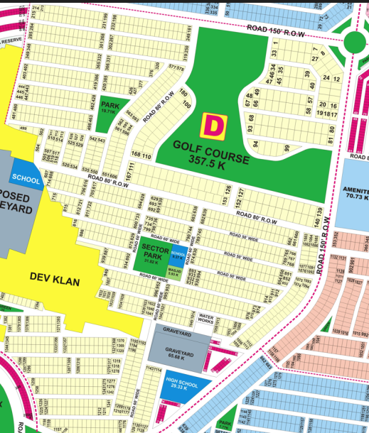 D-006 Plot For sale in DHA Phase 9 Town, Lahore Pakistan-1