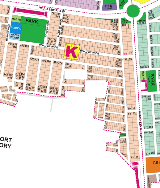 5 Marla Residential Plot in DHA Phase 9 Prism Demand 60 Lac Blok K-1