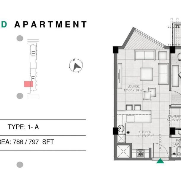 Studio Apartment with Luxury Furnishing in Penta Square Tower D Phase 5 DHA Lahore-5