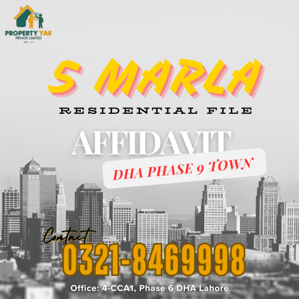 5 Mrla Plot file Grow Your Wealth DHA Phase 9 Town Affidavit File for Sale-1