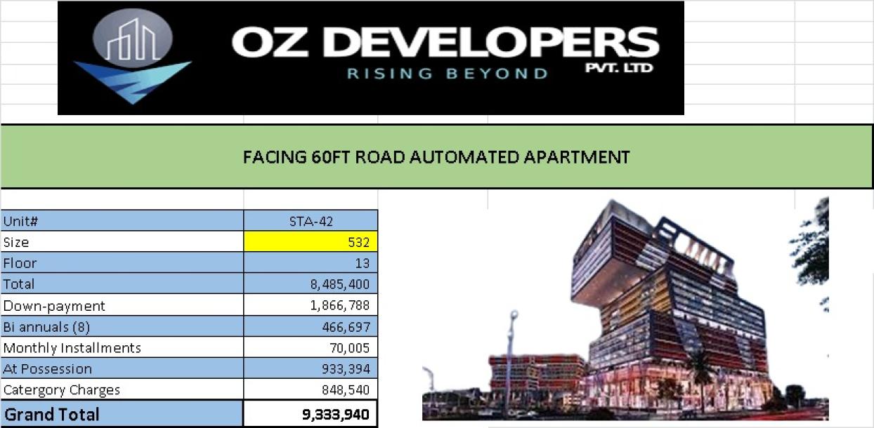 Facing 60FT Road Automated Apartment-1