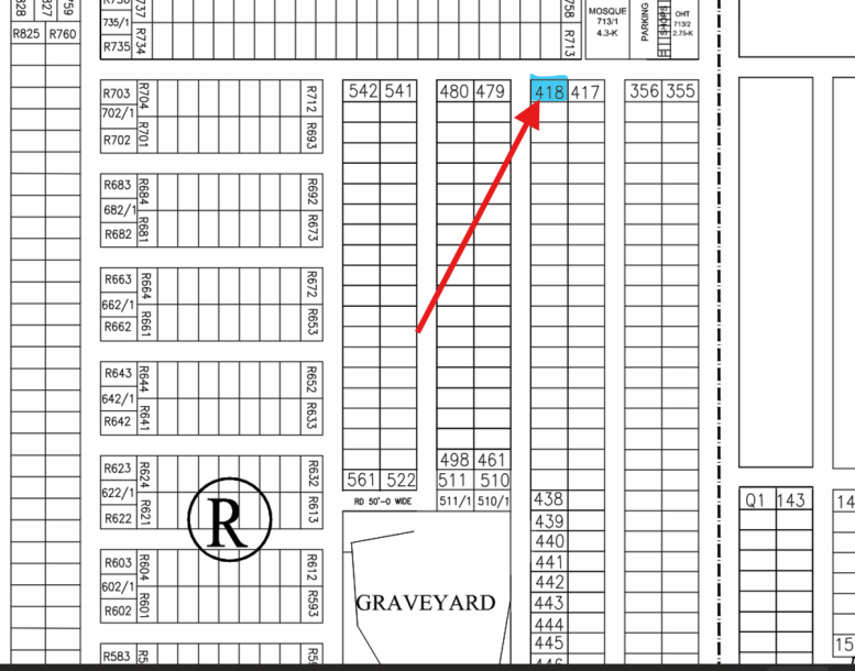 1 Kanal Residential Corner Plot For Sale R-418 Demand 545 Lac In DHA Phase 7-1