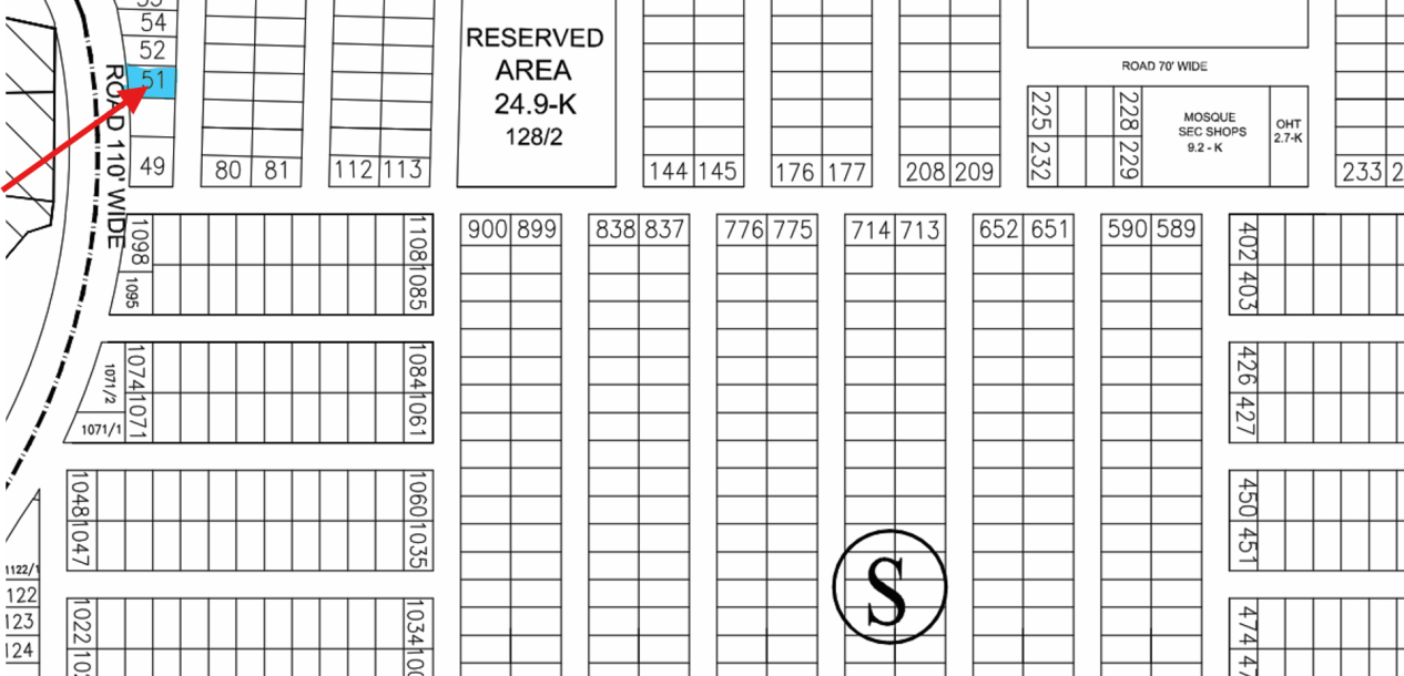 1 Kanal Residential Plot For Sale S - 51 Demand 360 Lac In DHA Phase 7-1