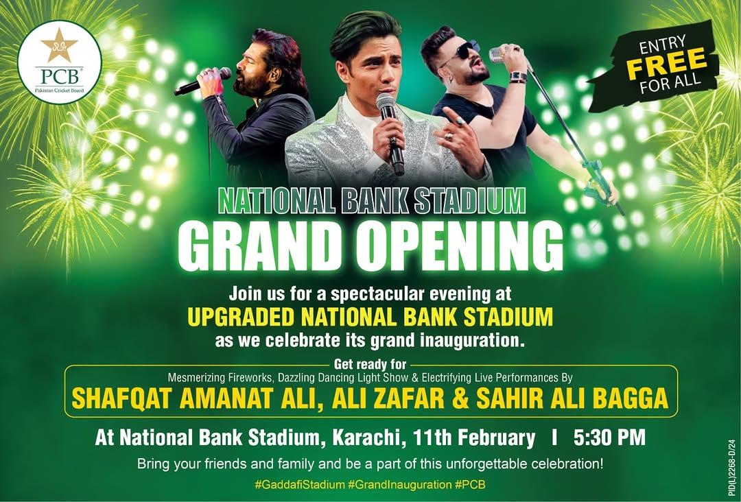 National Stadium Inauguration will be held today