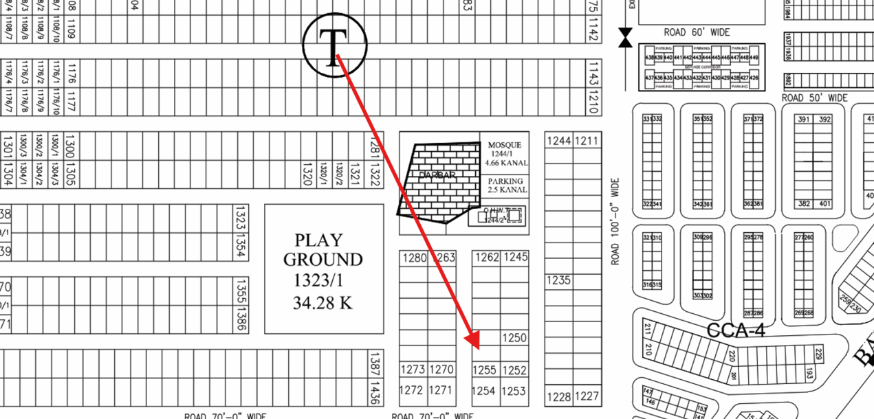 1 Kanal Residential Plot For Sale T -1256 Demand 240 Lac In DHA Phase 7-1