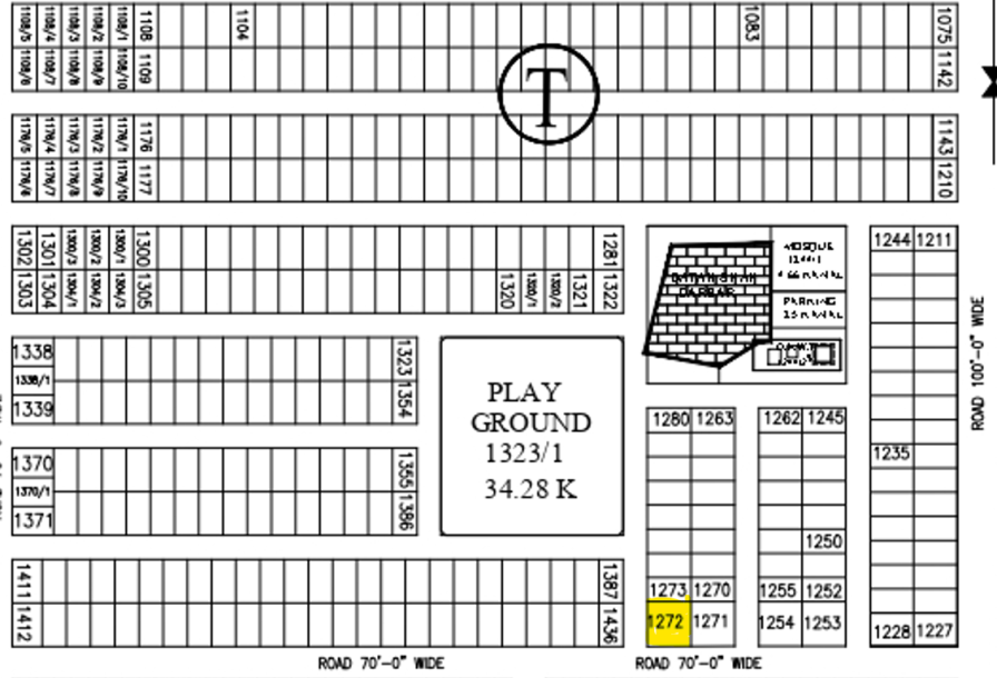 37 Marla Coner Plot T - 1272 Demand 625 Lac Near Too Park In DHA Phase 7-1