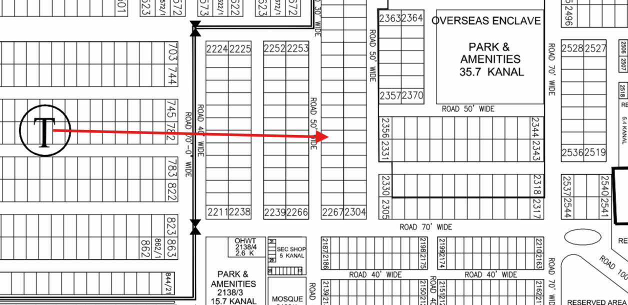 1 Kanal Residential Plot For Sale T 2260 Demand 325 Lac In DHA Phase 7-1