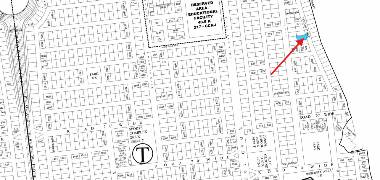 24.75 Marla Residential Plot for Sale T-674 Demand 450 In DHA Phase 8-1